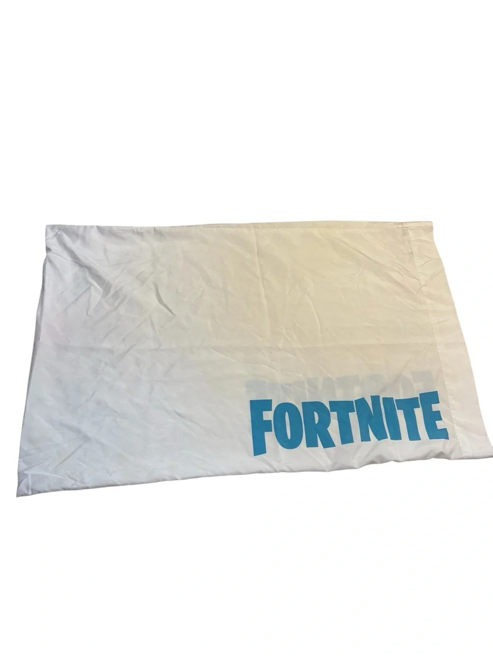 Fortnite Pillowcase White with Teal Logo - Epic Games Official Fortnite Bedding